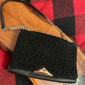 Karl Lagerfeld Black Textured Women's Bag